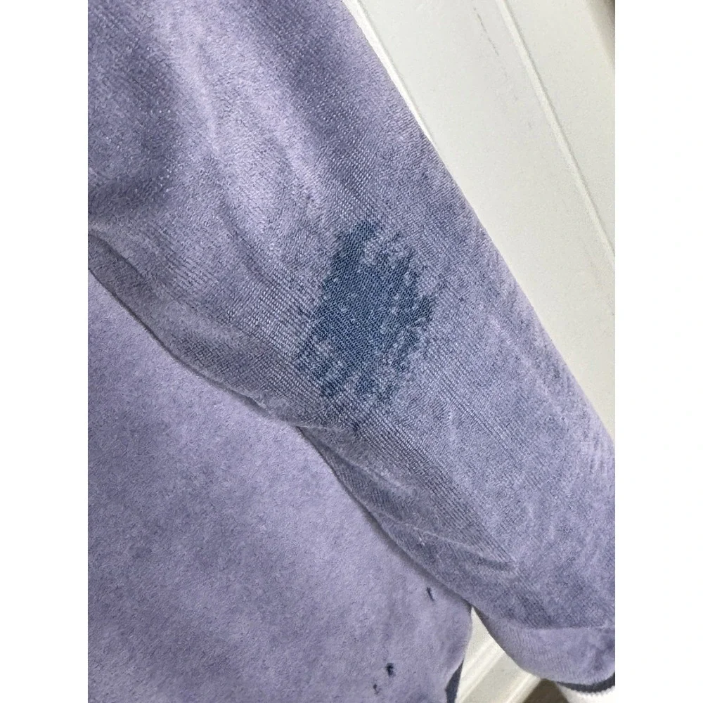 Vintage Christian Dior Track Jacket M Blue Velour Archive 90s Unisex Streetwear